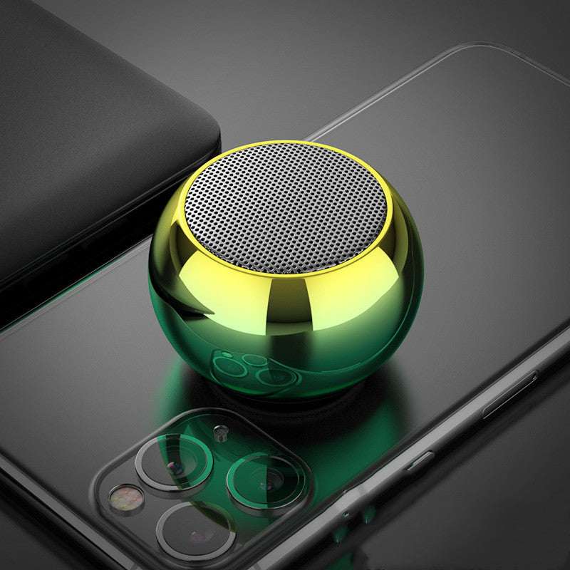 M3 Colorful Wireless Speakers 3D Mini Electroplating Round Steel Cannon Blue tooth Speaker