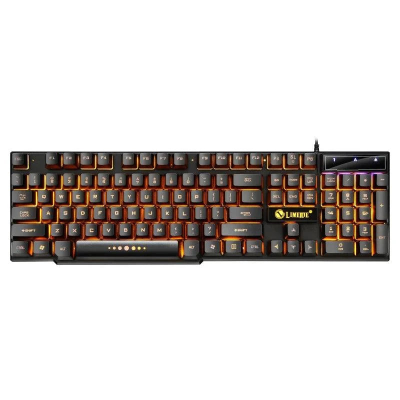 USB Wired Gaming Keyboard Mouse Set PC Rainbow Colorful LED Backlit Gamer Gaming Mouse and Keyboard Combos Kit Home Office