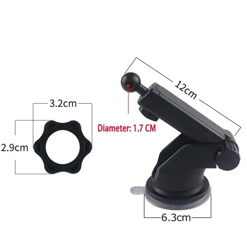 17mm Car Phone Holder Accessories Suction Cup Car Mobile Phone Stand Ball Head Base for Car Windshield Dashboard Phone Mount
