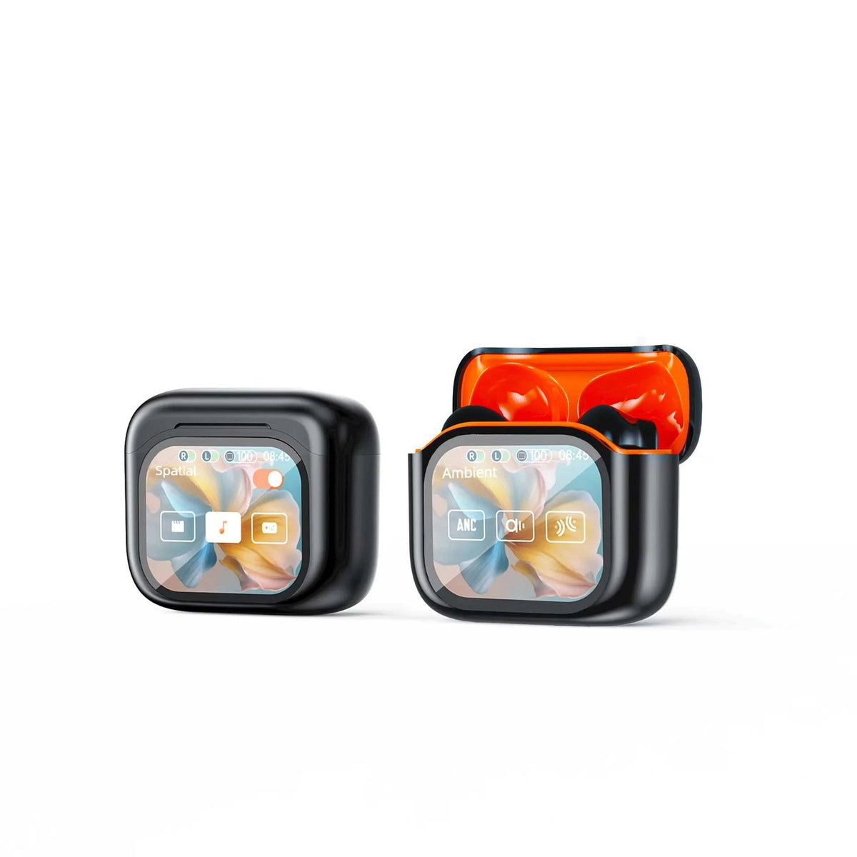 Smart Touch Screen Wireless Earbuds Bluetooth 5.4 ANC Noise Cancelling AI Translator Earphones LCD Display 60H Charge Case