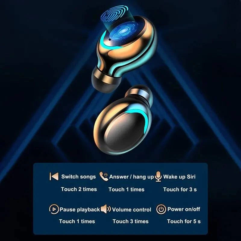 TWS Earphone Bluetooth 5.0 Wireless Headphones HiFi Stereo Sports Waterproof Earbuds Headset With Mic Handfree For iPhone Xiaomi