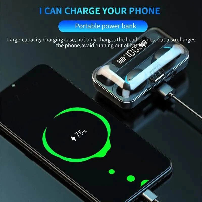 TWS Earphone Bluetooth 5.0 Wireless Headphones HiFi Stereo Sports Waterproof Earbuds Headset With Mic Handfree For iPhone Xiaomi