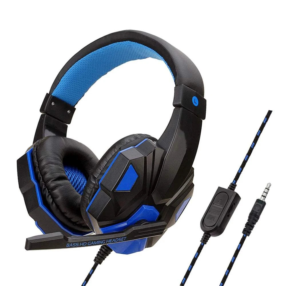 3.5mm Wired Gaming Headphones Game Headset Noise Cancelling Earphone with Microphone Volume Control for PS4 PS5 Play Xbox Laptop