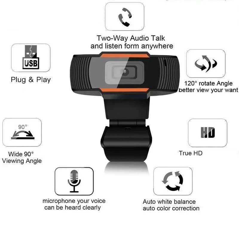 Mini Webcam 480/720/1080P HD USB Web Camera With Microphone For PC Computer Desktop Gamer Webcast Video Call Conference Work