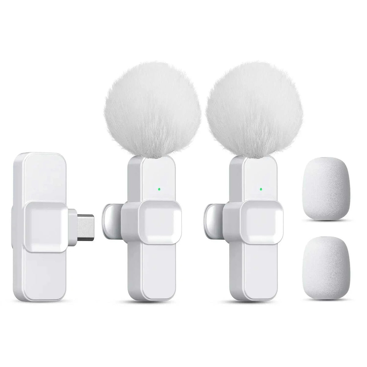 New Wireless Lavalier Microphone Portable Audio Video Recording Mini Microphone for Android PC Camera Live Gaming Phone