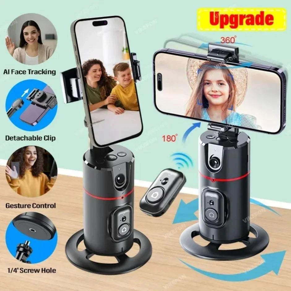 360° Gimbal Stabilizer Desktop AI Automatic Tracking Gimbal With Remote Shutter+Fill Light For Smartphone Stabilizer Durable