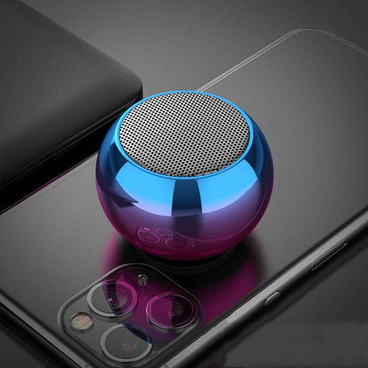 M3 Colorful Wireless Speakers 3D Mini Electroplating Round Steel Cannon Blue tooth Speaker