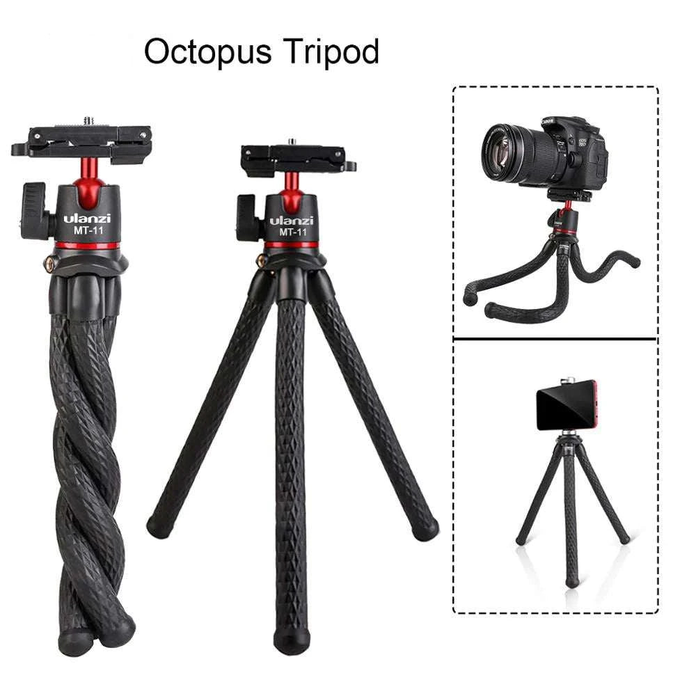 Portable Versatile Tripod for Smart Phone DSLR Camera Octopus Tripod Phone Holder Mount Phone Clip Flexible 360 Degree Ballhead