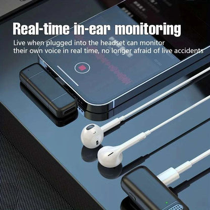 Portable Bluetooth Microphone K6 Wireless Lapel Microphone Speaker DJ MIC Gamer Gaming Phone Interview Youtube Live Streaming