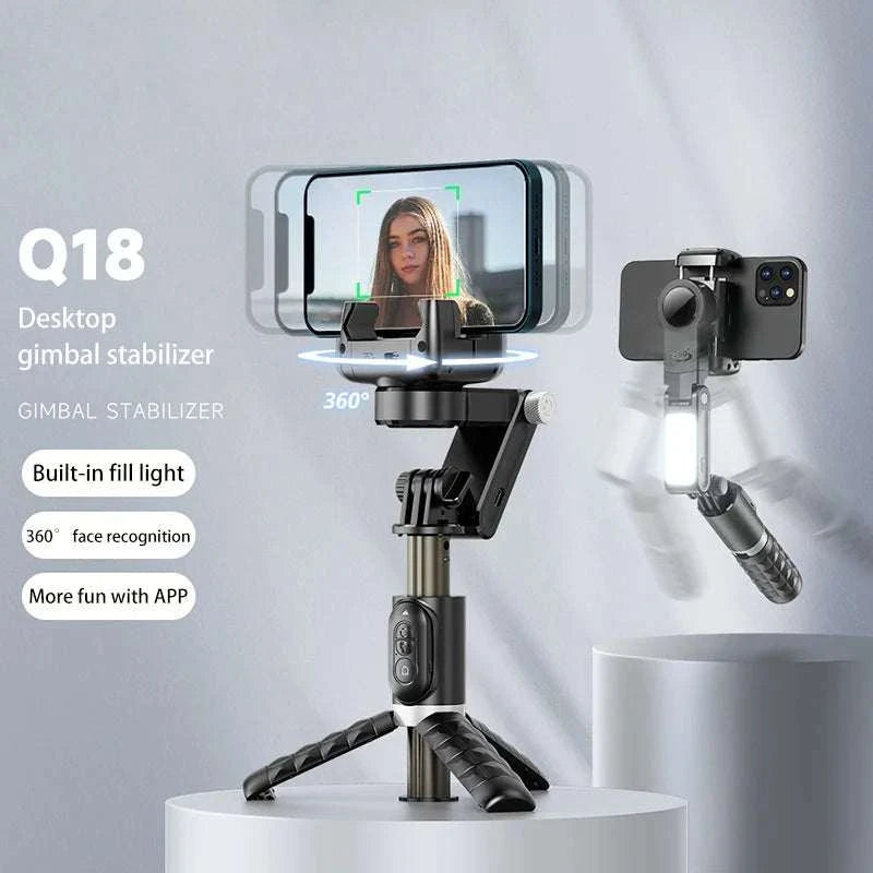 C17 Selfie Stick Intelligent Ai Mobile Follow-Up Anti Shake Retractable Pan Tilt Automatic Camera Tool Phone Holder