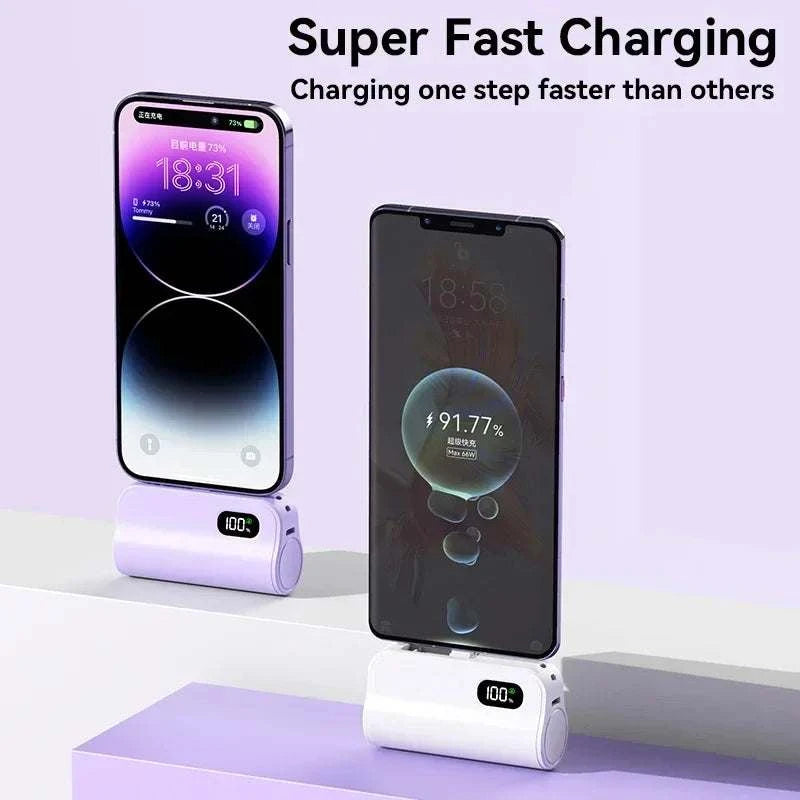 10000mAh Mini Power Bank Portable Charger Mobile Phone External Battery Capsule Powerbank for IPhone Huawei Xiaomi Built in Plug