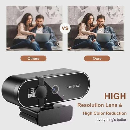 4K Webcam Video Camera 2K Autofocus Streaming Web Cam With Microphone Full HD 1080P Webcams for PC Computer Laptop