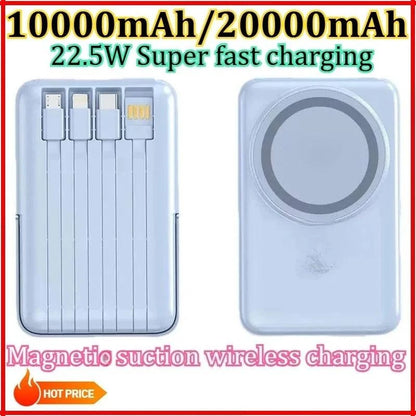 Magnetic Power Bank 10000mAh/20000mAh Wireless Charger 20W Fast Charging Portable External Battery Pack For iPhone For Android