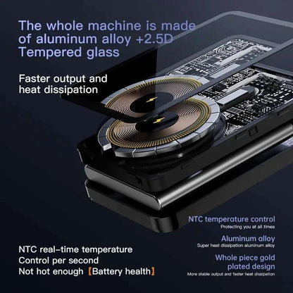 Transparent Wireless Charger 20000mAh Magnetic Portable Powerbank 22.5W Quick Charge Mobile External Charger for Smart Phones