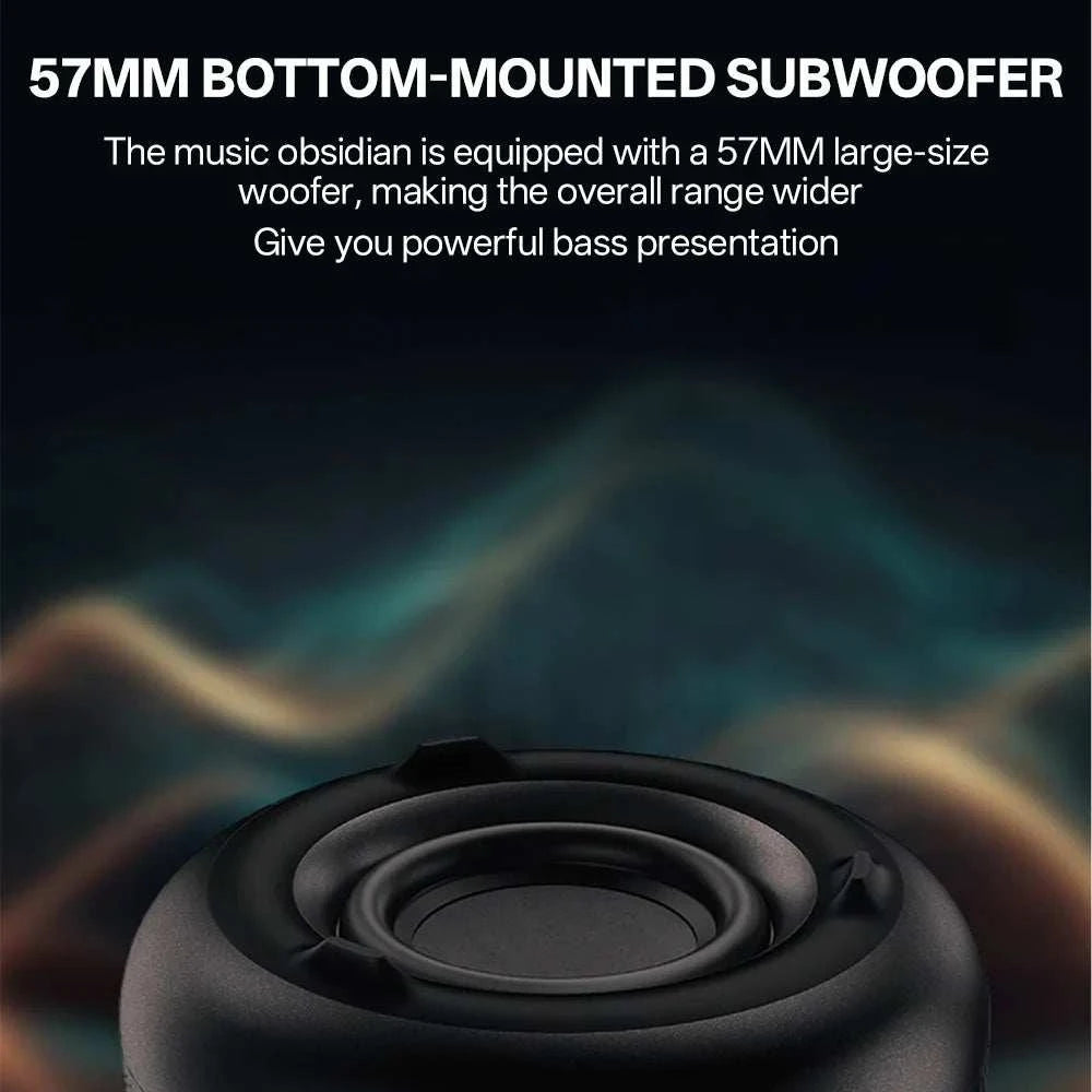 New Glass Colorful Light Atmosphere Bluetooth Speaker Home Computer Small Heavy Bass Home Transparent