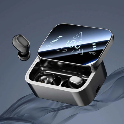 Bluetooth 6.0 In-Ear Headphones with Large Screen Display, Dual Mode Audífonos, Zero Latency Earphones for Gaming &amp; Music