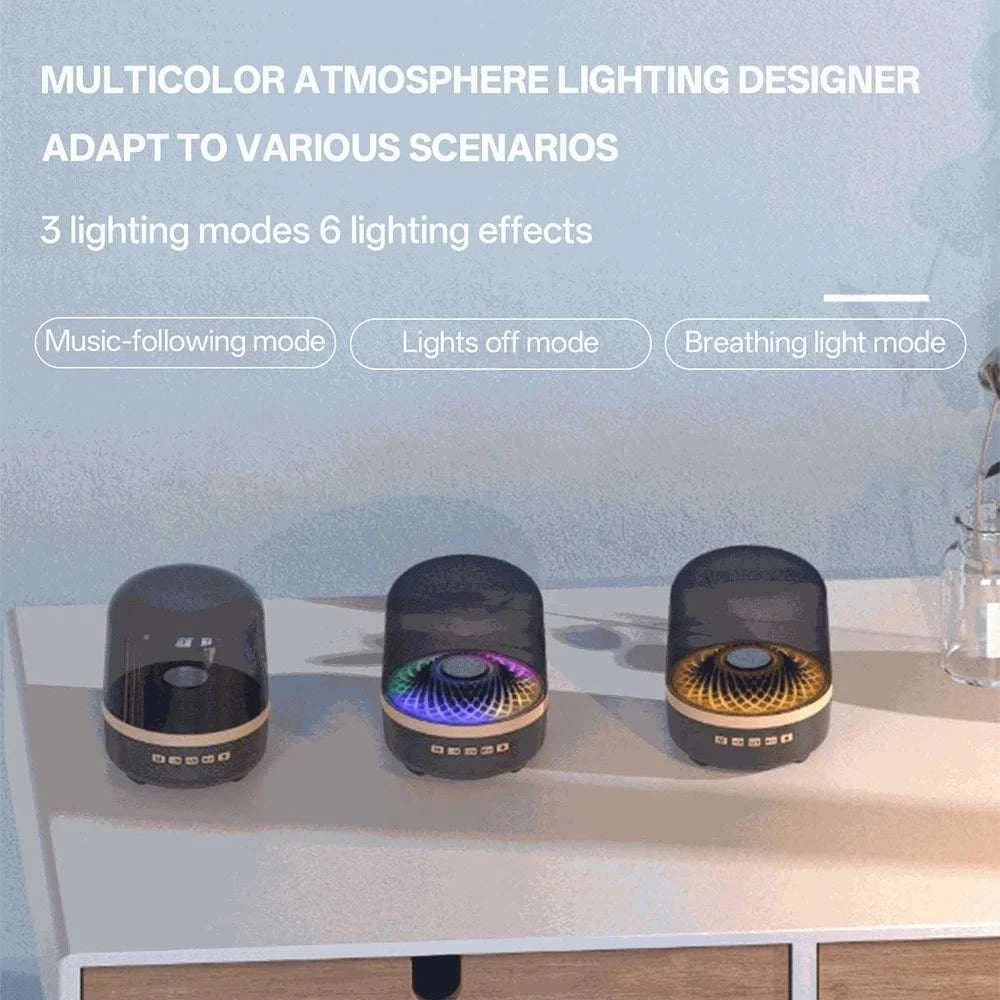 New Glass Colorful Light Atmosphere Bluetooth Speaker Home Computer Small Heavy Bass Home Transparent
