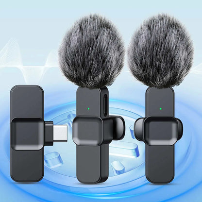 New Wireless Lavalier Microphone Portable Audio Video Recording Mini Microphone for  Android PC Camera Live Gaming Phone