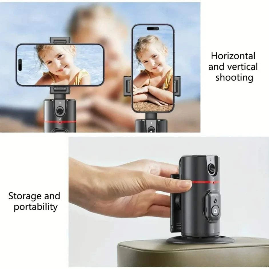 360° Gimbal Stabilizer Desktop AI Automatic Tracking Gimbal With Remote Shutter+Fill Light For Smartphone Stabilizer Durable