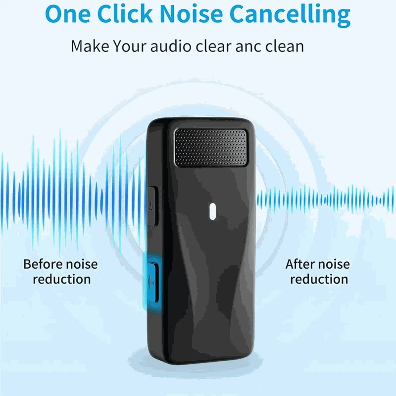ELECT-Clip On Phone Microphone Mini Wireless Lapel Lavalier Microphone Noise-Canceling USB C Microphone