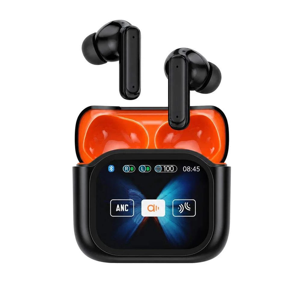 Smart Touch Screen Wireless Earbuds Bluetooth 5.4 ANC Noise Cancelling AI Translator Earphones LCD Display 60H Charge Case