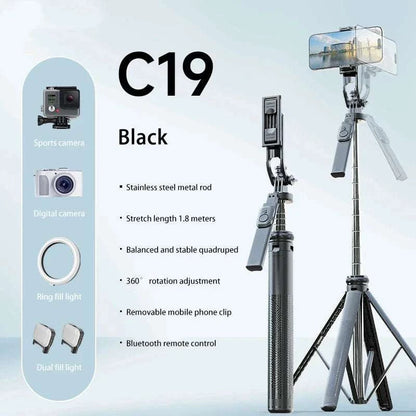 C17 Selfie Stick Intelligent Ai Mobile Follow-Up Anti Shake Retractable Pan Tilt Automatic Camera Tool Phone Holder