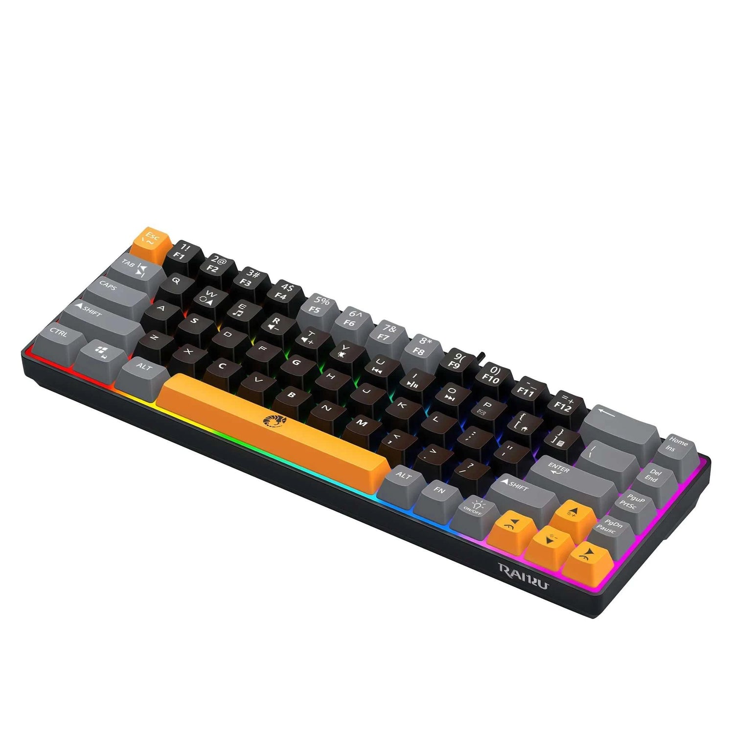 68-Key Mini Mechanical Usb Wired Gaming Keyboard, RGB Backlit Multi-Color, for Windows PC/Desktop/Laptops