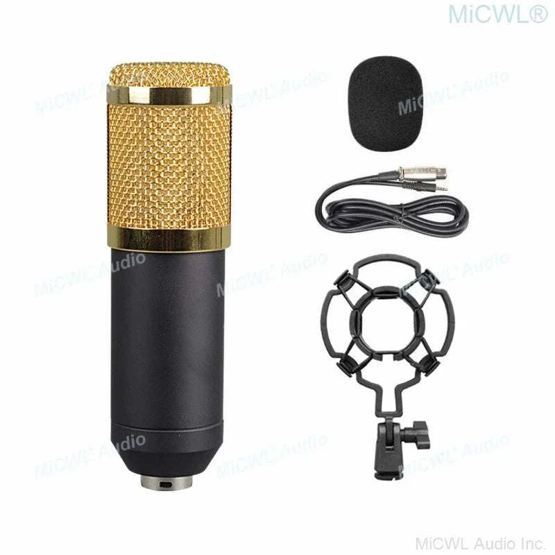 Pro Studio Condenser Recording Audio Microphone Microfone for Laptop Computer PC Sound Card Liver Sing Shock Mount Foam Cable