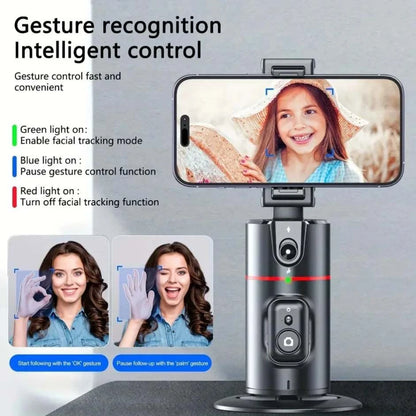 360° Gimbal Stabilizer Desktop AI Automatic Tracking Gimbal With Remote Shutter+Fill Light For Smartphone Stabilizer Durable
