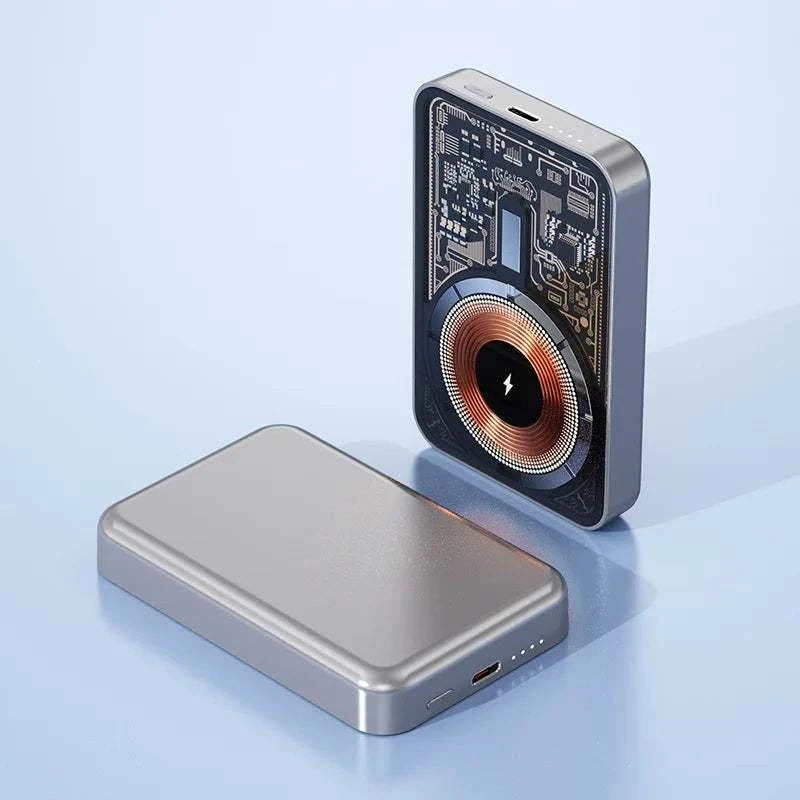 Transparent Wireless Charger 20000mAh Magnetic Portable Powerbank 22.5W Quick Charge Mobile External Charger for Smart Phones