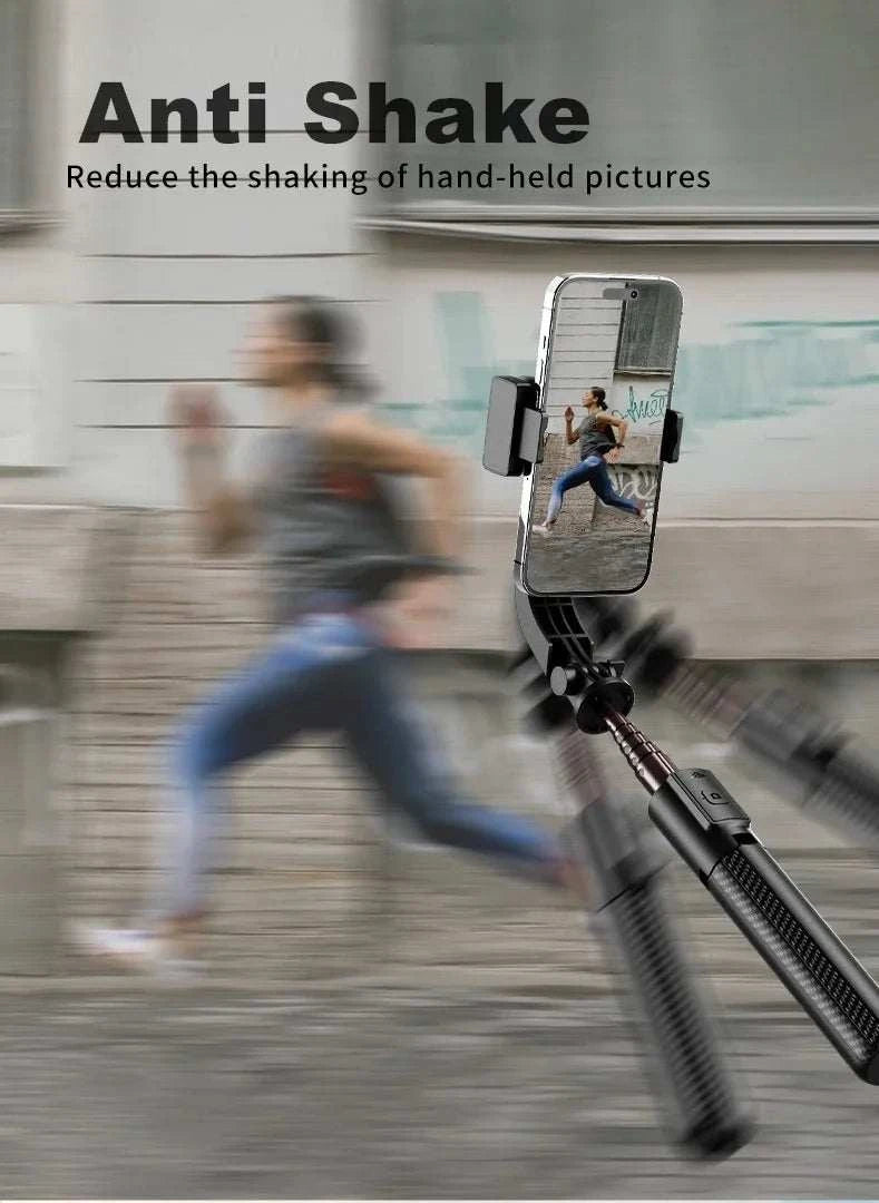 Cellphone Gimbal Stabilizer for Smartphone Mobile 1-Axis Anti Shake Selfie Stick Handheld Video Tripod Phone Holder for iPhone