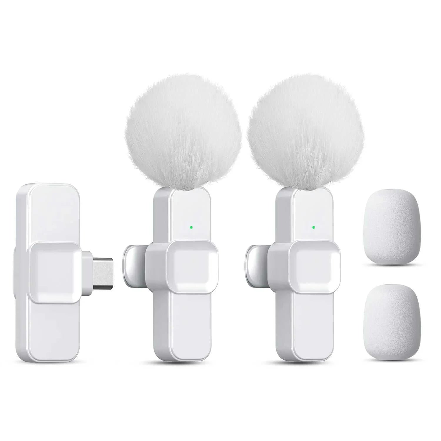 New Wireless Lavalier Microphone Portable Audio Video Recording Mini Microphone for  Android PC Camera Live Gaming Phone