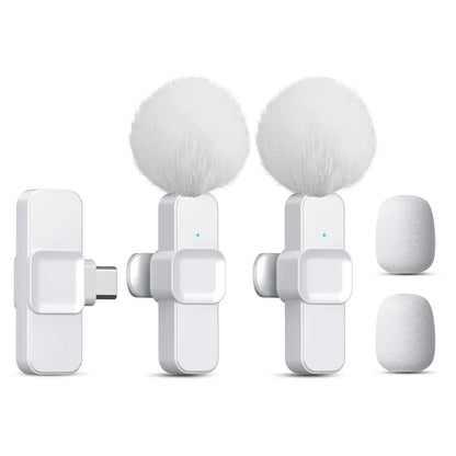 New Wireless Lavalier Microphone Portable Audio Video Recording Mini Microphone for  Android PC Camera Live Gaming Phone