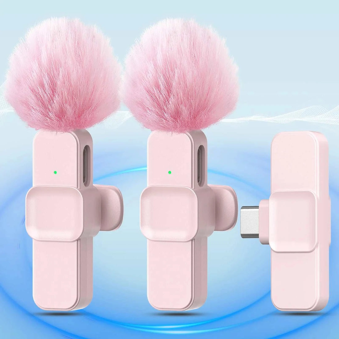New Wireless Lavalier Microphone Portable Audio Video Recording Mini Microphone for Android PC Camera Live Gaming Phone