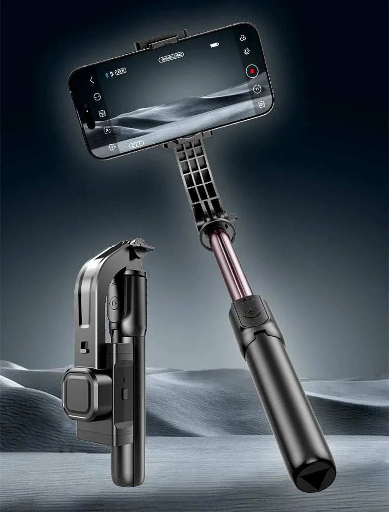 Cellphone Gimbal Stabilizer for Smartphone Mobile 1-Axis Anti Shake Selfie Stick Handheld Video Tripod Phone Holder for iPhone