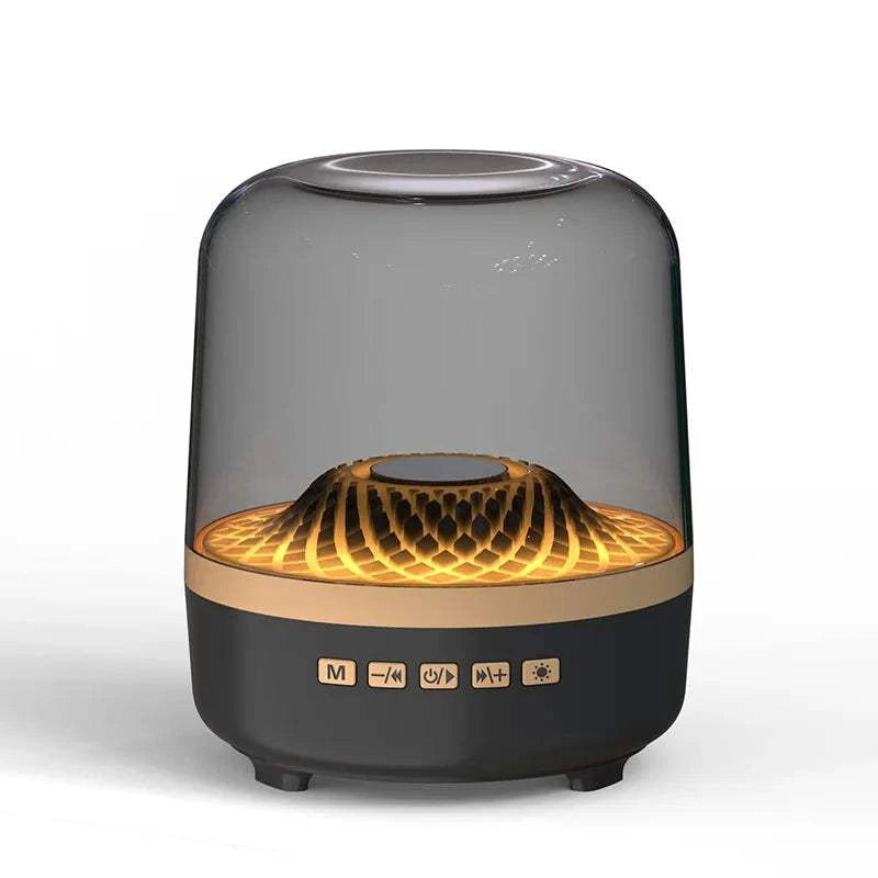 New Glass Colorful Light Atmosphere Bluetooth Speaker Home Computer Small Heavy Bass Home Transparent