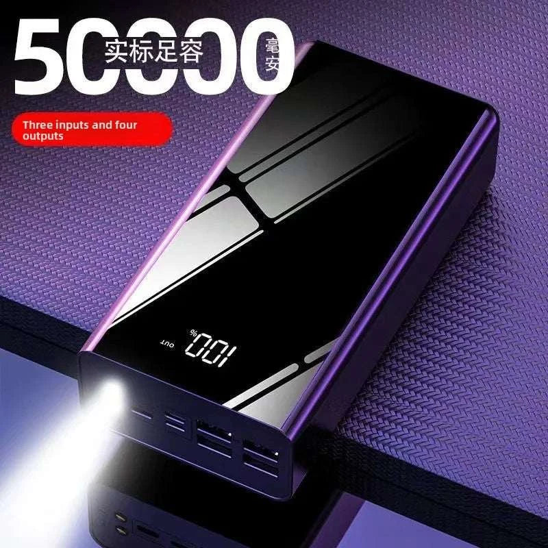 50000mAh 30000mAh 20000mAh 10000mAh Power Bank for IPhone Android Phone High - Quality and Large - Capacity Mobile Power Bank