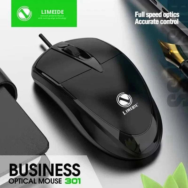 301 Wired Mouse Office Gaming Desktop Computer Laptop Business Mouse USB Optical Mouse Mice for Office Home Use