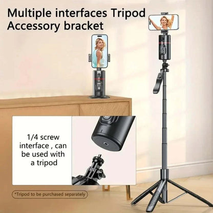 360° Gimbal Stabilizer Desktop AI Automatic Tracking Gimbal With Remote Shutter+Fill Light For Smartphone Stabilizer Durable