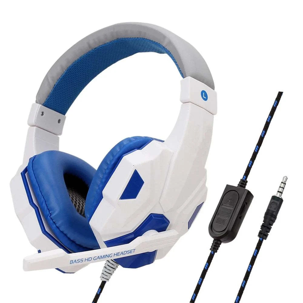 3.5mm Wired Gaming Headphones Game Headset Noise Cancelling Earphone with Microphone Volume Control for PS4 PS5 Play Xbox Laptop