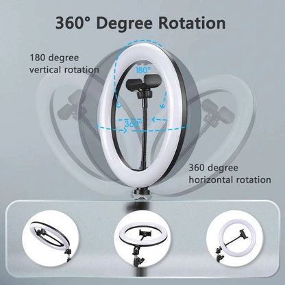 Youtube Shooting Vlog Selfie Circular Photo Ring Light Led Photographic Video Camera Lamp Studio Lighting Phone Holder