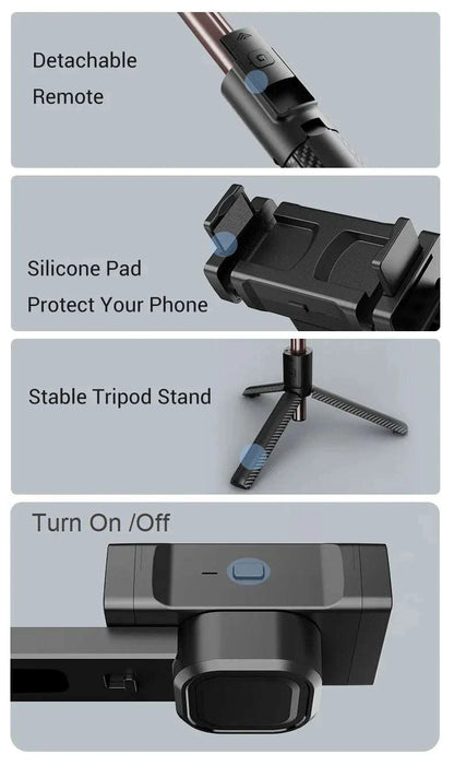 Cellphone Gimbal Stabilizer for Smartphone Mobile 1-Axis Anti Shake Selfie Stick Handheld Video Tripod Phone Holder for iPhone