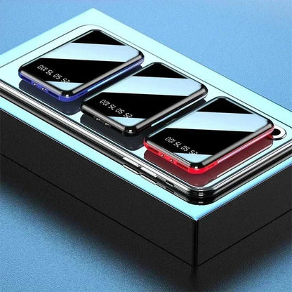 Portable with Digital Display 20000mAh Power Banks  for Xiaomi Iphone 12 13 14 15 16 Promax Mirror Screen Portable Powerbank