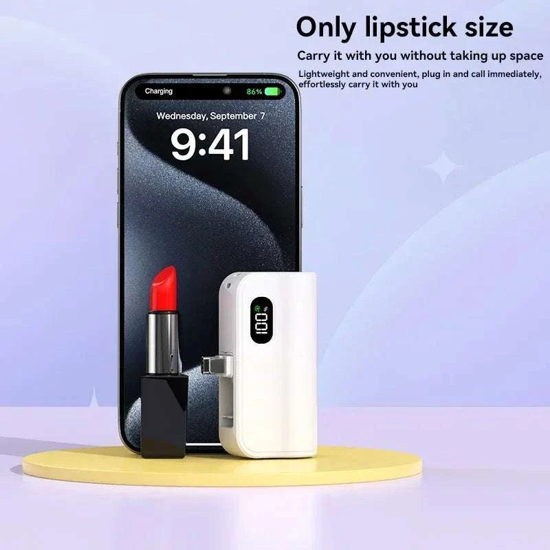 10000mAh Mini Power Bank Portable Charger Mobile Phone External Battery Capsule Powerbank for IPhone Huawei Xiaomi Built in Plug