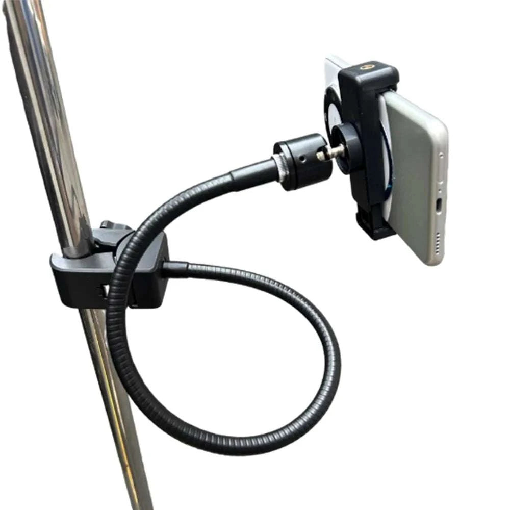 Mobile Phone Clip Holder Universal Hose Outdoor Live Broadcast Fixed Base Clamp Fishing 360 Sports Camera Holder
