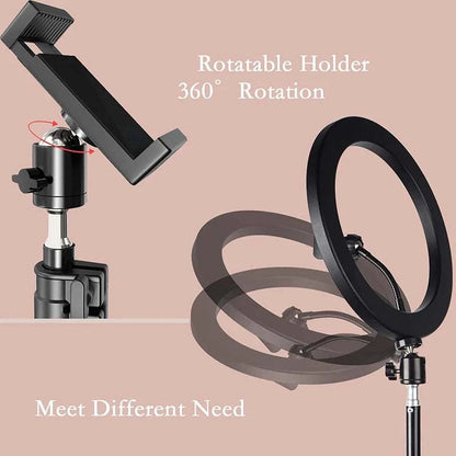 10 Inch LED Ring Light Photography Lighting Phone Ringlight With Tripod Stand Round Fill Lamp For Phone Live Video Selfie Lamp