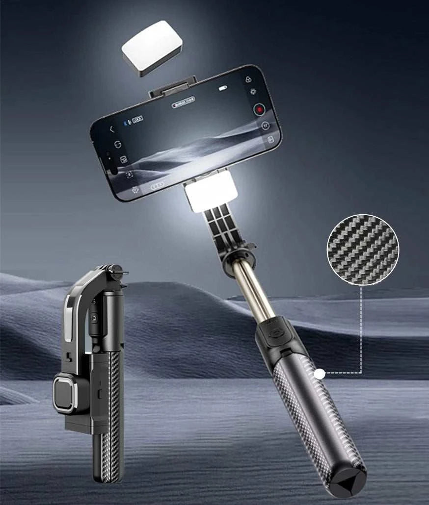 Cellphone Gimbal Stabilizer for Smartphone Mobile 1-Axis Anti Shake Selfie Stick Handheld Video Tripod Phone Holder for iPhone