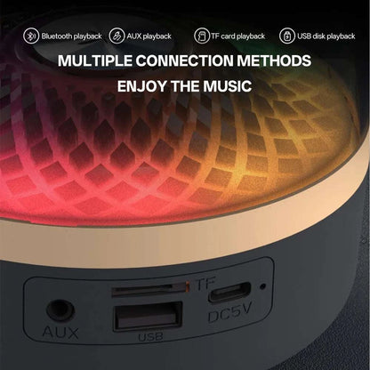 New Glass Colorful Light Atmosphere Bluetooth Speaker Home Computer Small Heavy Bass Home Transparent