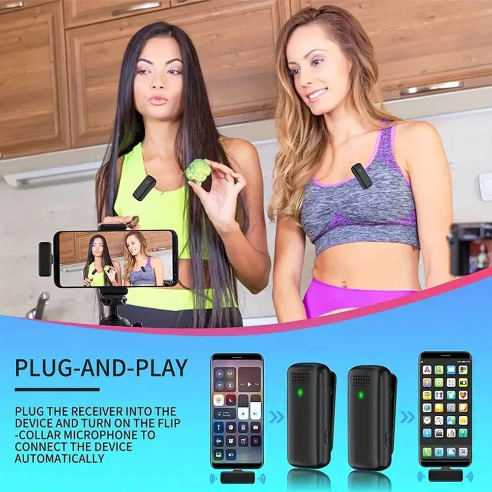 Portable Bluetooth Microphone K6 Wireless Lapel Microphone Speaker DJ MIC Gamer Gaming Phone Interview Youtube Live Streaming