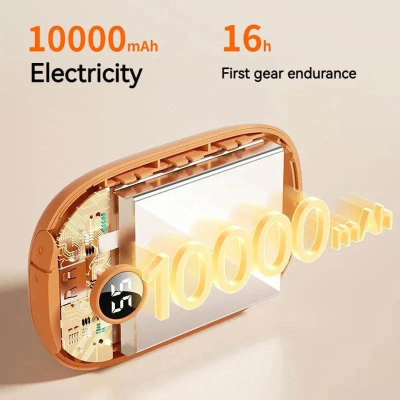 10000mAh Portable Hand Warmer USB Rechargeable 2-In-1 Power Bank Winter Electric Heater Warmer For Cold Weather